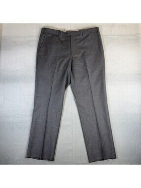 Santorelli Romeo Dress Pants Mens 40x32 Gray 100% Virgin Wool Italy Made